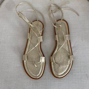 Metallic Gold Gladiator Sandals - NEVER WORN